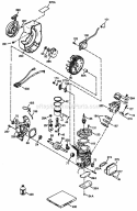 Engine Diagram and Parts List for 28222 8900001-8999999 - 1998 Lawn Boy Snow Blower